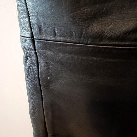 Steve Madden Vintage 100% Leather Black Pants Size 8 - Picture 11 of 11